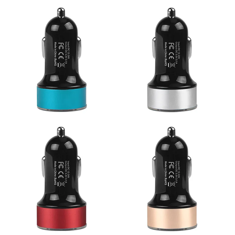 3.1A автомобильное зарядное устройство с двумя USB 2 портами ЖК дисплей 12 24 в
