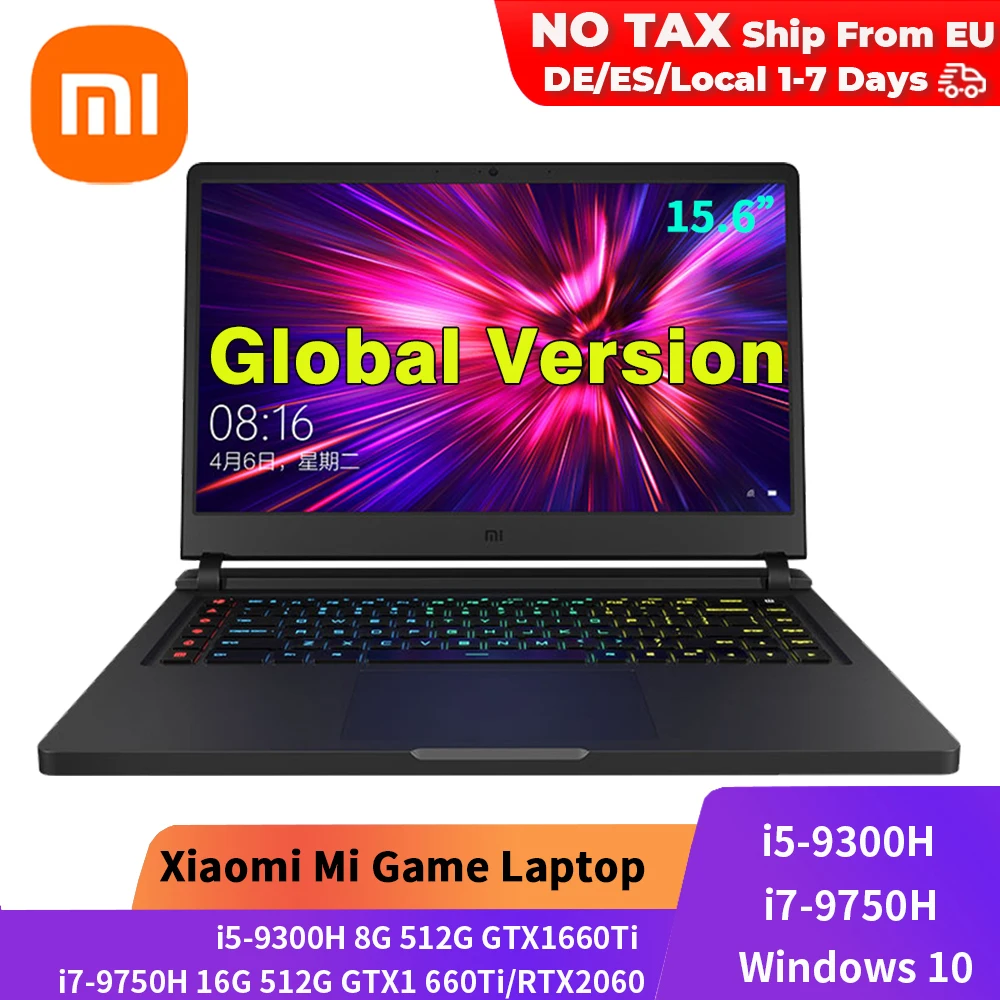 Оригинальный игровой ноутбук Xiaomi Mi обновление 15 6 дюймов i7 16 Гб DDR4 144 Гц GTX1660Ti / RTX2060