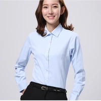 women blouses long sleeve white office business breathable camisa branca formal female dress shirt