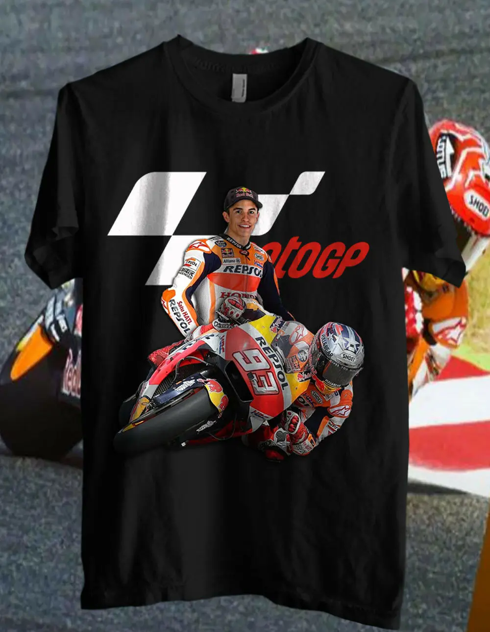 Марк Маркес репсол Honda Team Merch Harajuku уличная рубашка мужская футболка