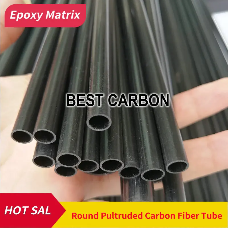 Круглая Pultruded трубка из углеродного волокна CFK Rohre полюс длиной 1000 мм|carbon fiber tube|carbon