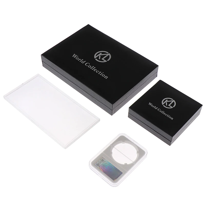 

Black White Earring Coin Gems Ring Plastic Jewelry Display Case Jewelry Storage Holder Box