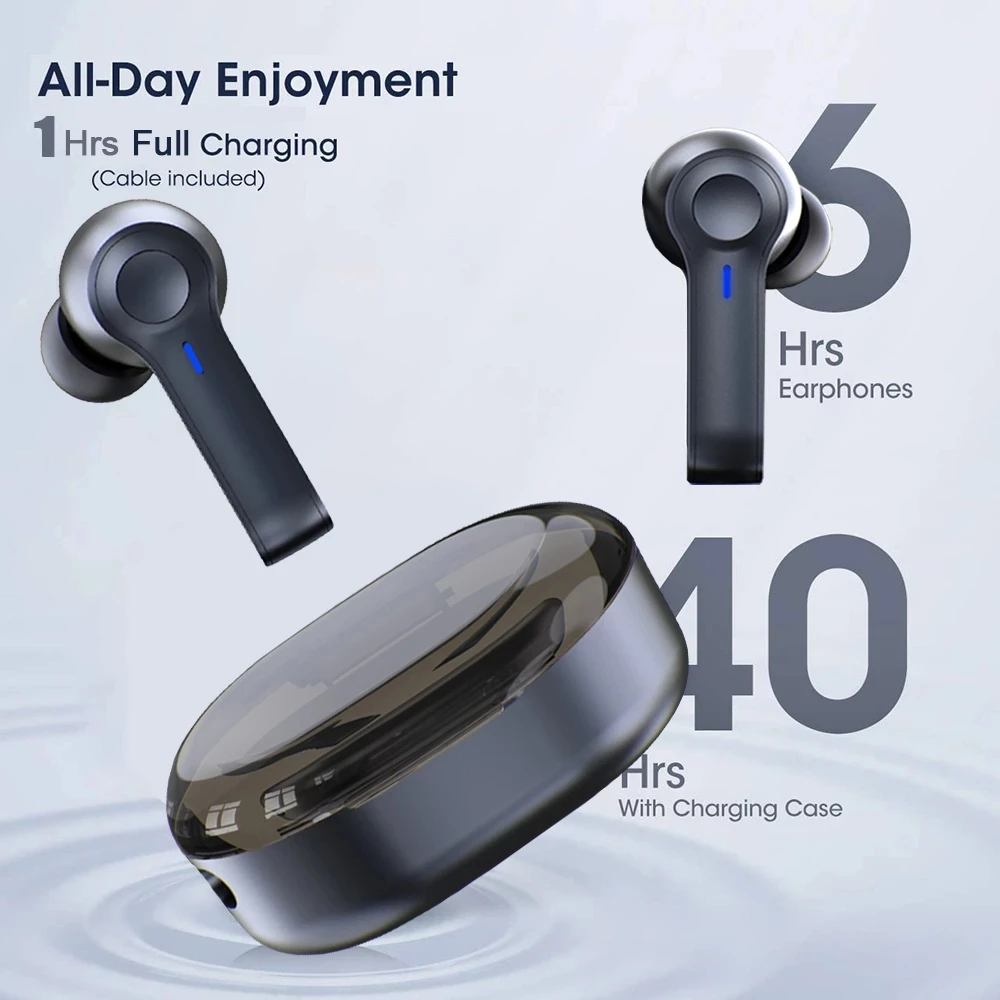 Беспроводные наушники TWS 5 1 Bluetooth R22 беспроводная гарнитура со светодиодным
