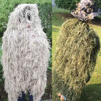 hunting 3d sniper camouflage ghillie head cover desert woodland decoration netting ghillie suit clothing for camping fishing bir