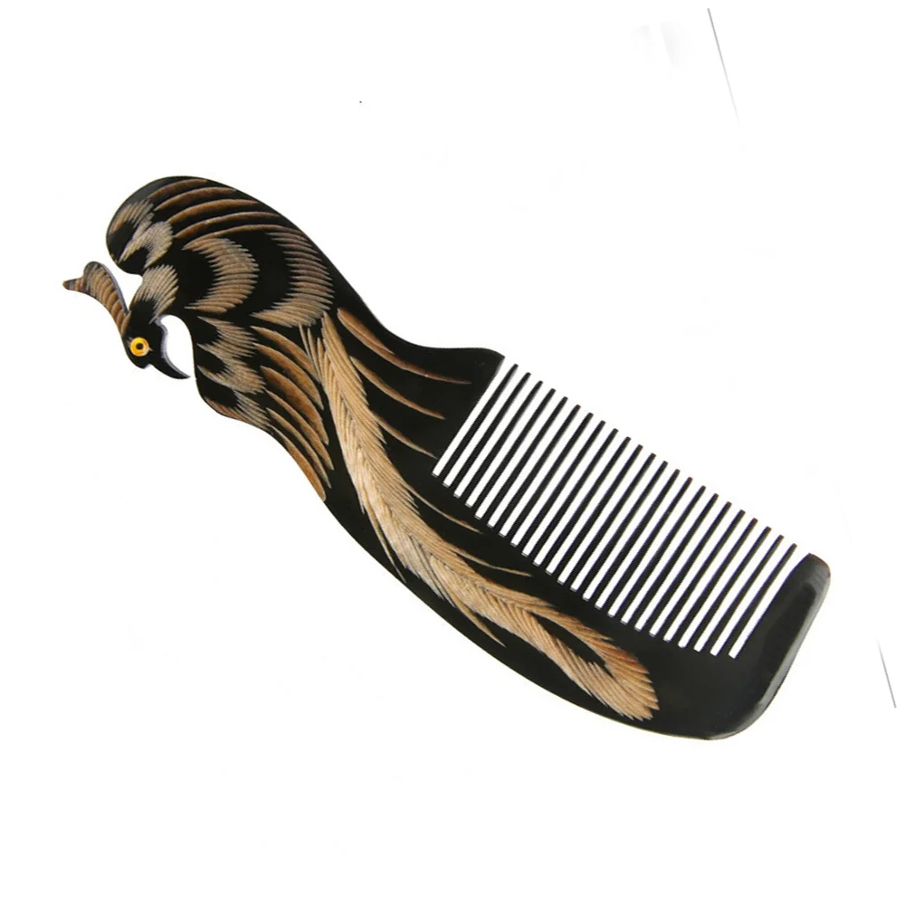 

Horn Comb Scalp Natural Massage Comb Anti-Static Unlock Comb Durable