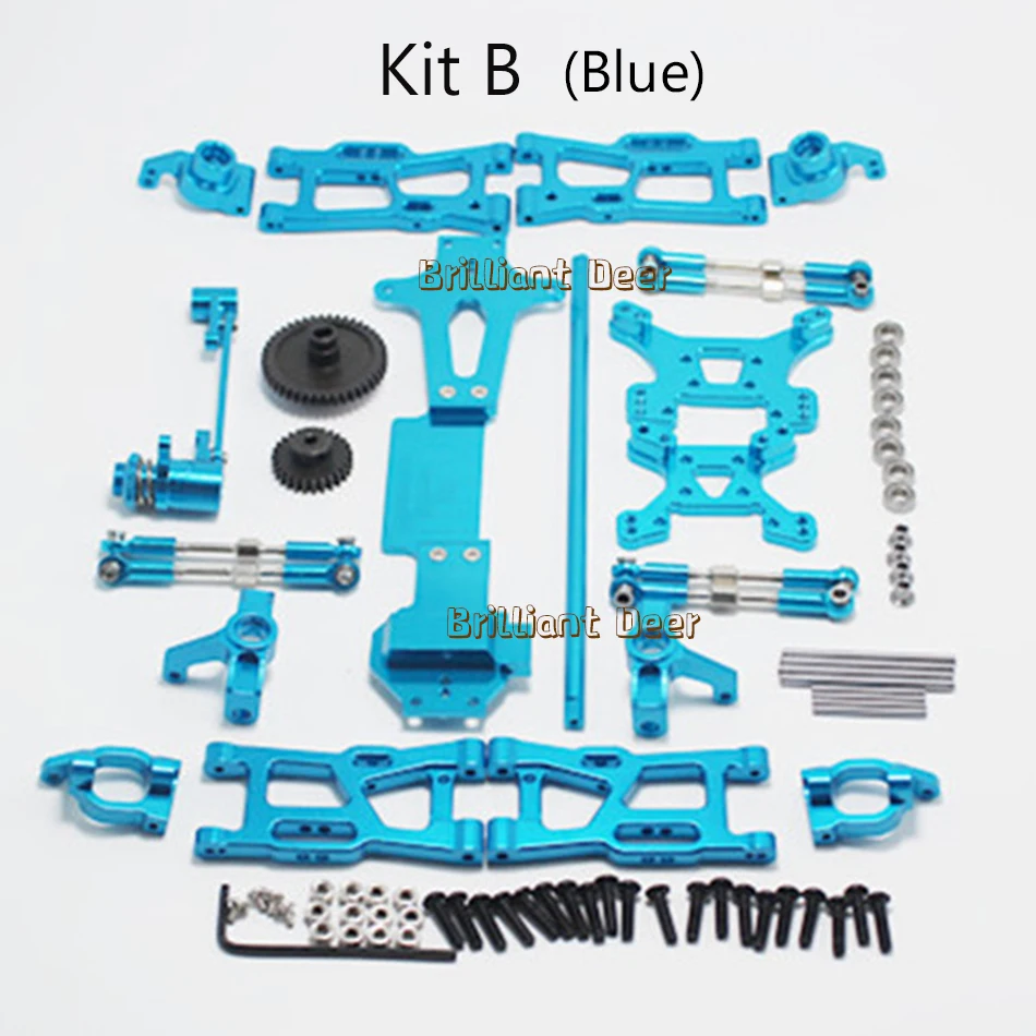 Blue Metal 144001 Upgrade Parts WLtoys 1:14 RC Car Tires Swing Arm C Seat Combiner Steering Cup Rear Wheel Drive Shaft | Игрушки и хобби