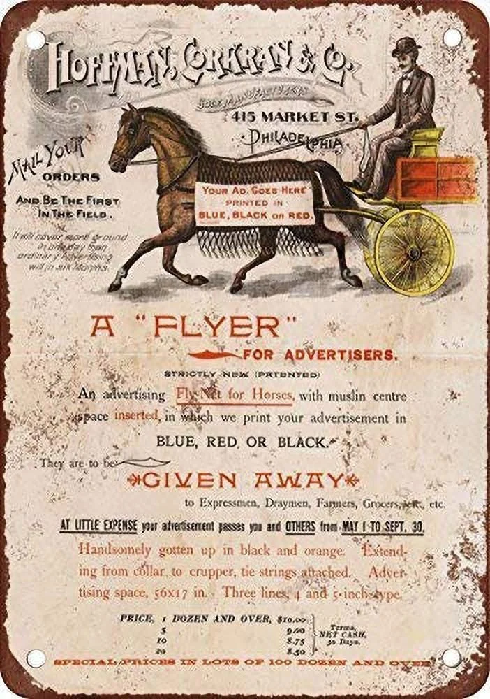 

Put Your Ad on a Hor Retro tin sign nostalgic ornament metal poster garage art deco bar cafe shop