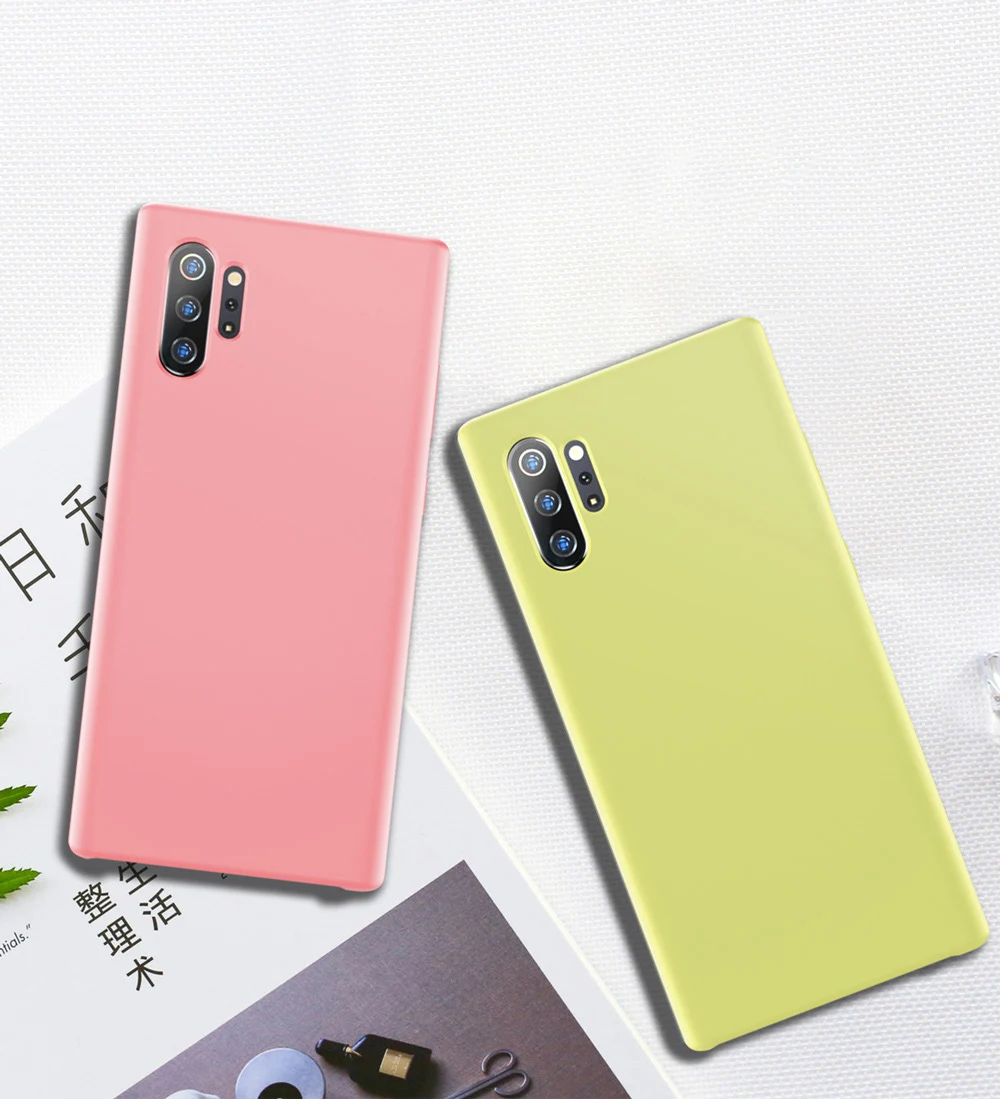 Для samsung Note 10, 9, 8, чехол на заднюю панель, мягкий жидкий силиконовый чехол для samsung Galaxy Note 10 Pro, противоударный защитный чехол