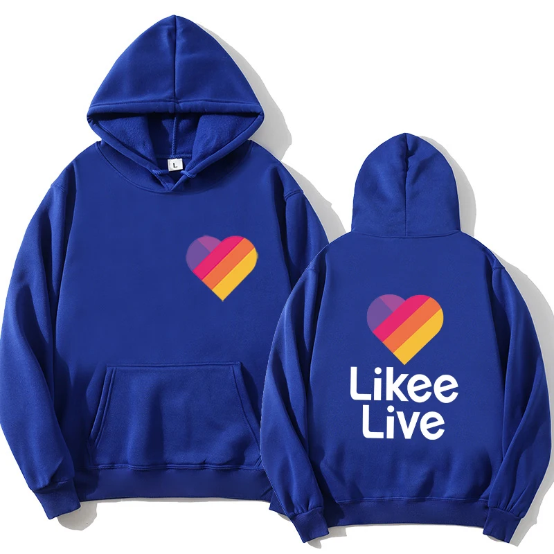 

2020 New Fashion Ladies LIKEE Hoodie Russian Style Men's Love Video Sweatshirt Black Hoodie Fun Streetwear Hot Sale Pullover