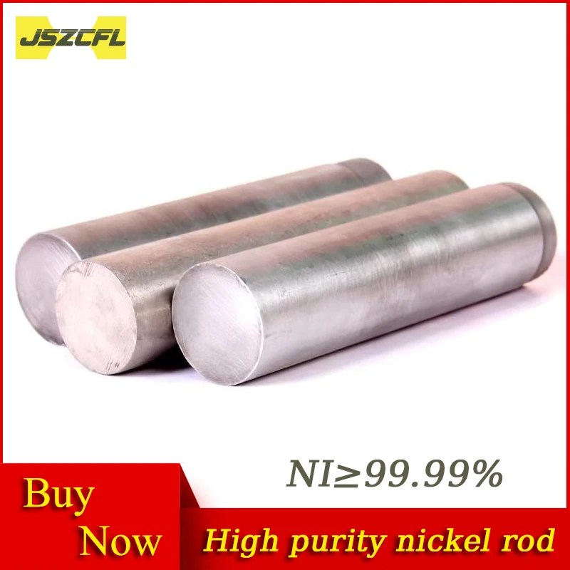 

1PC Ni 99.99% High Purity Metal Nickel Rod Diameter 2mm-25mm Customizable Special materials for Scientific Length 100mm