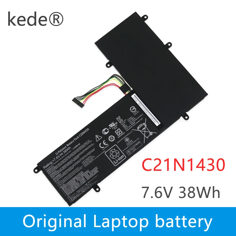 Kede 7 6 V 38Wh C21N1430 Оригинальный аккумулятор для ноутбука ASUS ChromeBook C201 C201P C201PA C201PA5 C201PA_C