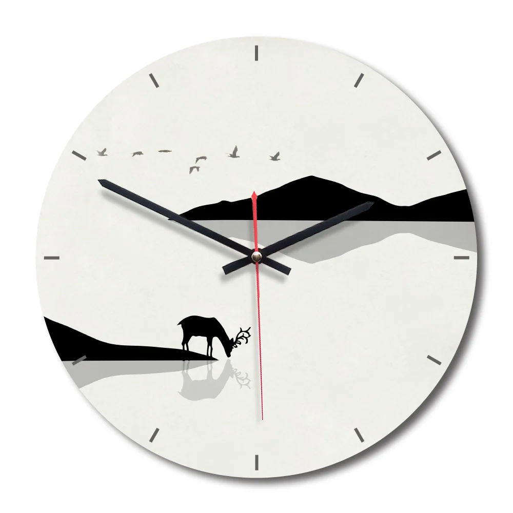 М. Сверкающие настенные часы Acrtlic Новое поступление уникальный подарок Wapiti