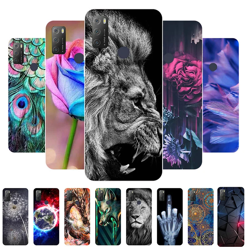 

Lion Animal Case For Alcatel 1s 2021 Case Phone Cover For Alcatel 1B 2021 Silicone Soft Fundas Case for Alcatel 3L 2021 Covers
