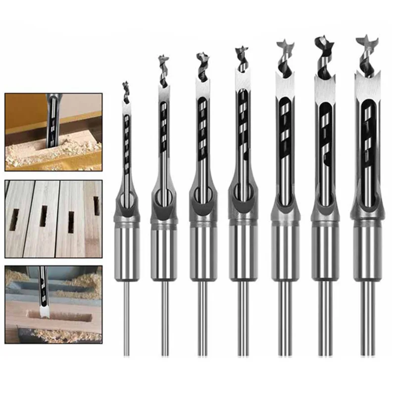 

Profession 6-30mm HSS Woodworking Drill Bits Tools Square Hole Mortising Chisel For Woodworking Drilling Tool Wholesale Store
