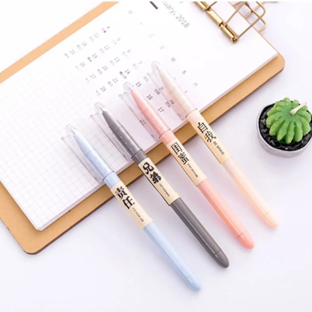 

1pcs Gel Pen 0.5mm Refill Black Ink Stationary Kawaii Cute Korea Japanese Office School Stationery Supply Gift signature pen
