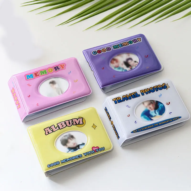 

Circular Card Holder Photo Album Business Card Bag Photo Holder Card Bag Cartoon Holds 36 Photos 3 inches Mini