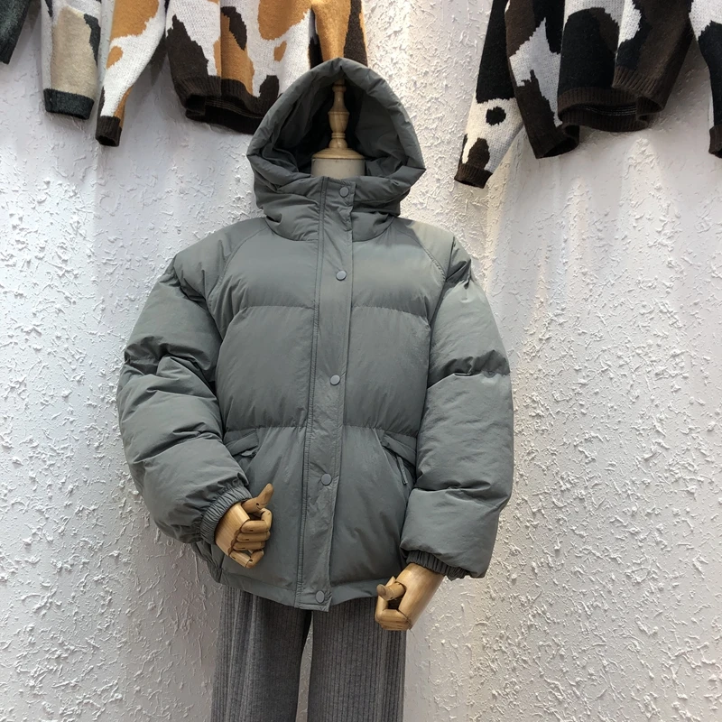 2022 New Winter Women's Jacket Coat Streetwear Padded Warm Femme Black Puffer Parkas Matte Hooded Korean Style Woman Clothing