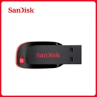 100% Оригинал SanDisk Cruzer Blade CZ50 USB флеш-накопитель 128 Гб 64 ГБ 32 ГБ 16 ГБ флеш-накопитель USB 2,0 Поддержка официальной проверки