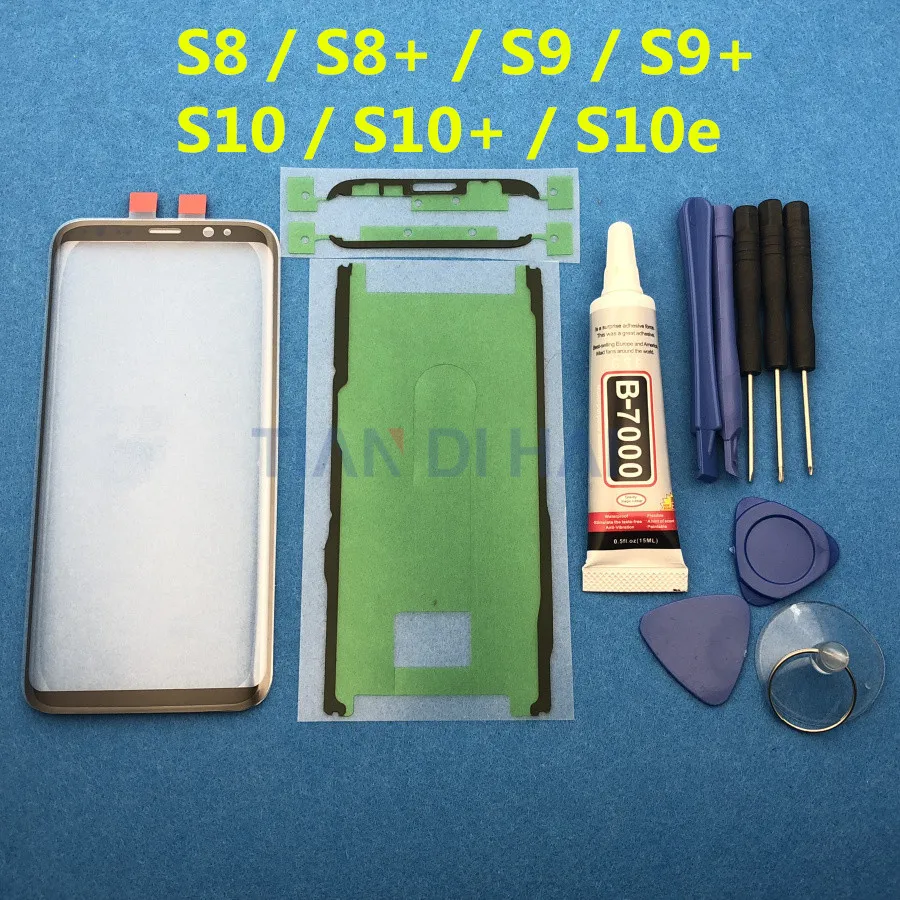 S8 S9 S10 передняя внешняя стеклянная крышка для объектива Замена для samsung Galaxy S8 S9 S8plus S10 Plus S10e ЖК-стекло и B-7000 инструменты для клея