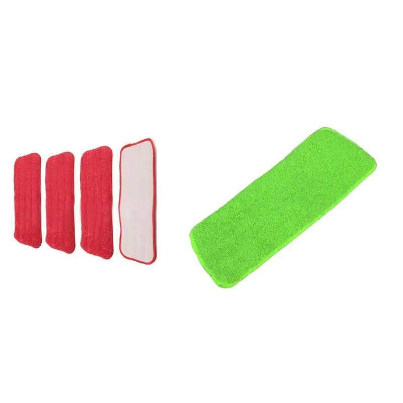 

2PCS Replacement Fiber Pads Spray Water Spraying Flat Dust Mop Floor Cleaner With 3PCS Reveal Mop Head Replacement Pad