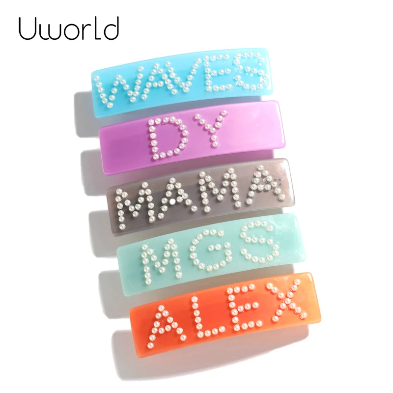 Новинка женские заколки для волос украшение жемчугом прямоугольные DIY