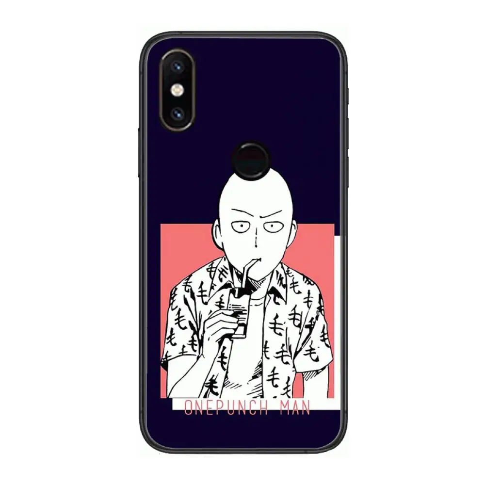 

One Punch Man case Phone Case For xiaomi M2 C3 X3 F2 Lite NFC 6 5 x Poco k30 Pro Anime Black Cover Silicone Back Pretty