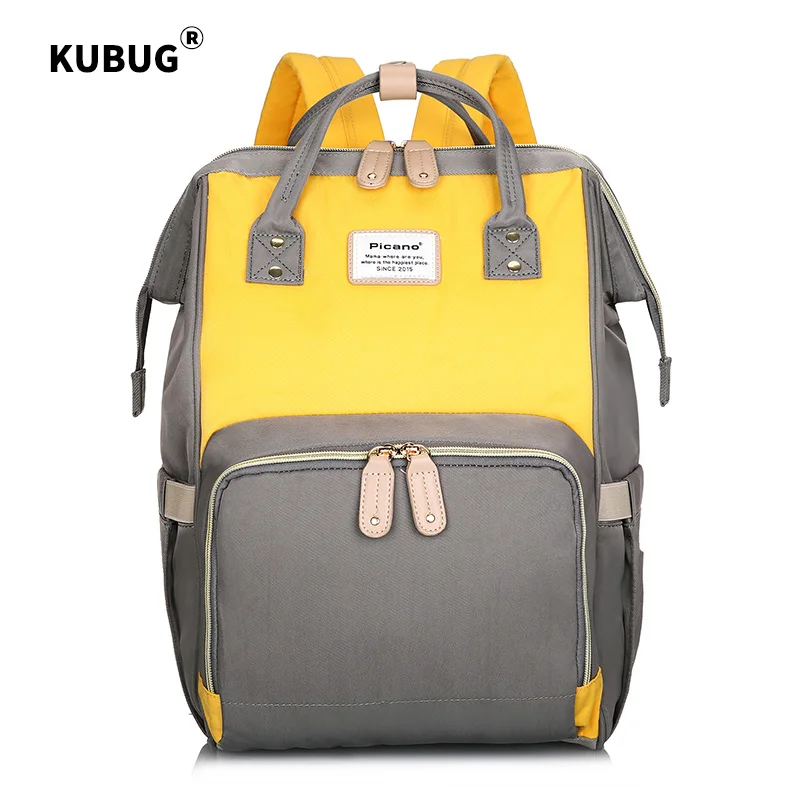 KUBUG Mummy Bag Large Capacity Travel Maternity Bag Zipper  Diaper Baby Backpack Multifunctional Nursing Bag Baby Care Backpack
