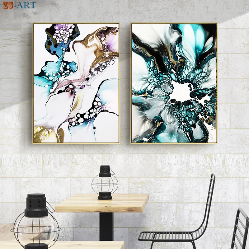 Абстрактная живопись настенные картины искусства Красочный холст больших