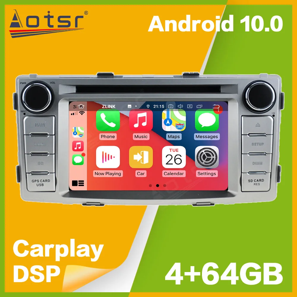 Автомагнитола PX5/PX6 на Android 10 с GPS-навигацией для Toyota Hilux Fortuner 2012-2014