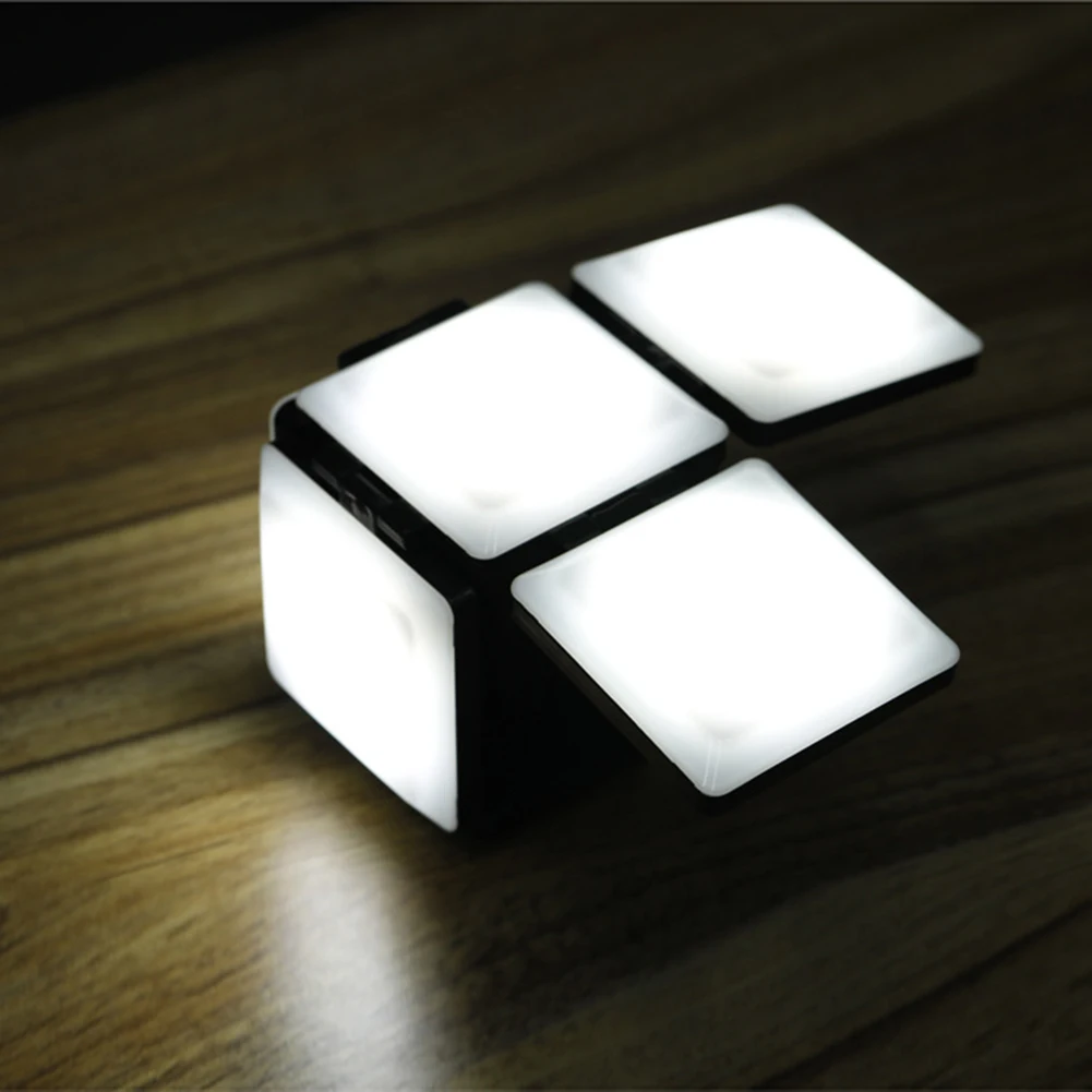 

Magic Square Night LED Lamp Folding Lighting Small Desk Lamp Rechargeable Square Four-Leaf Flip Night Light Indoor Lighting
