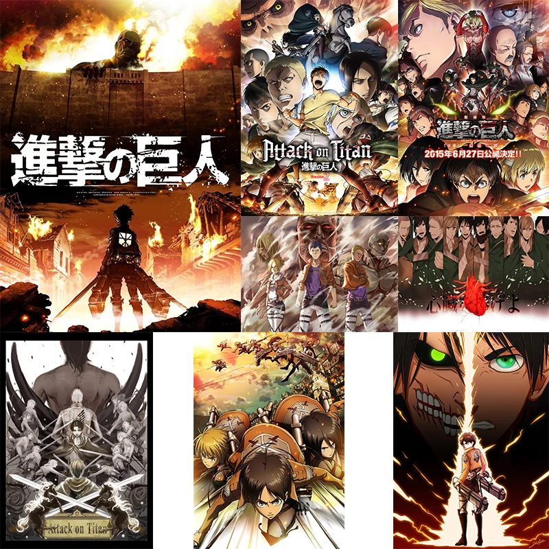 

DIY 5D Diamond Japanese anime Attack on Titan Coated Diamond Embroidery Diamond Mosaic Cross Stitch Home Decoration