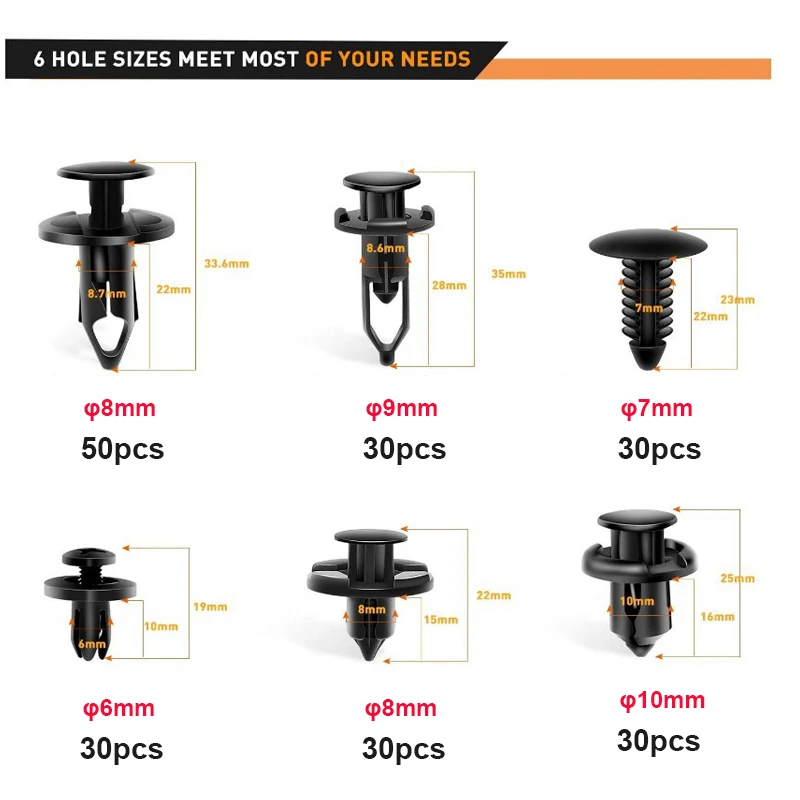 200 шт. клипса для автомобильного крепления смешанные фиксаторы кузова автомобиля