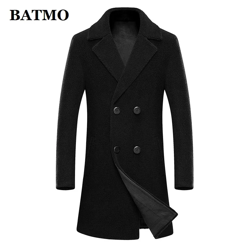 Мужской шерстяной тренчкот BATMO мужские зимние шерстяные Длинные куртки размер M L