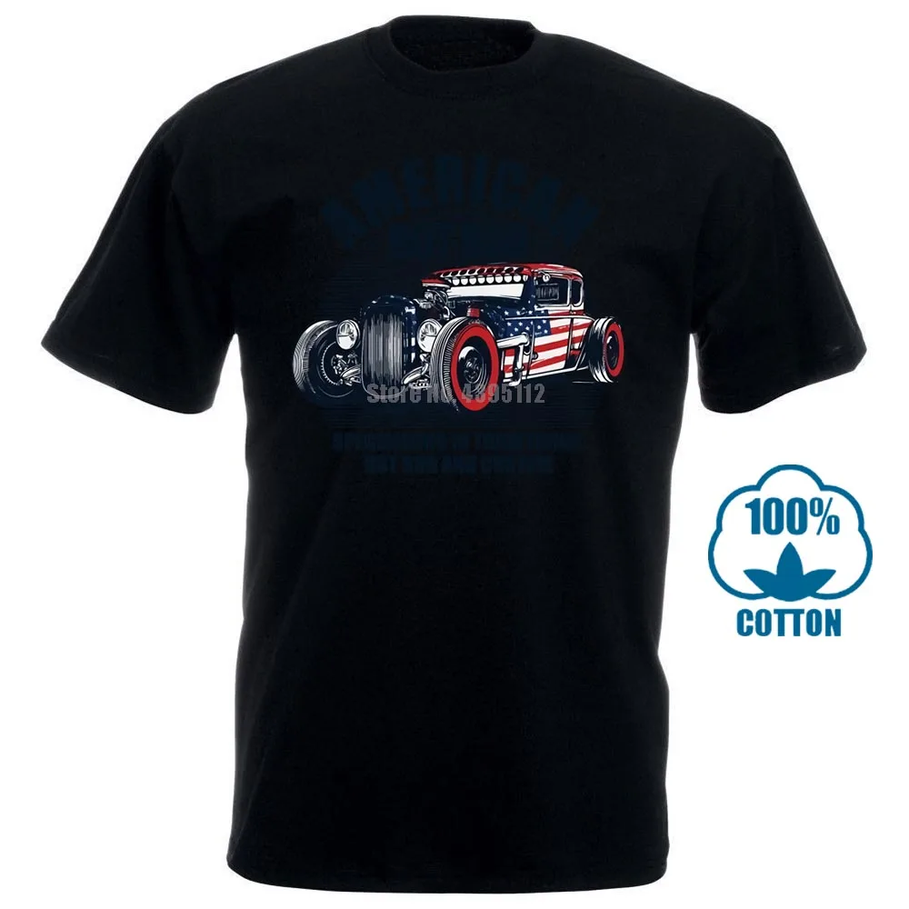 Американская горячая Распродажа Мужская футболка Классическая США газ на заказ