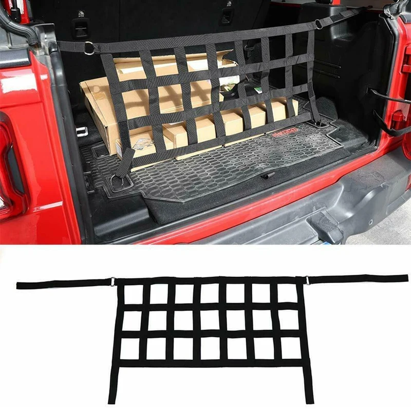 

Car Accessories Car Rear Trunk Cargo Luggage Mesh Block Bezel Net for Jeep Wrangler JK JL 2007-2020
