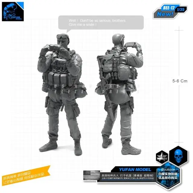 Yufan модель 1/35 фигура современный солдат спецназа США Фото Состояние из смолы