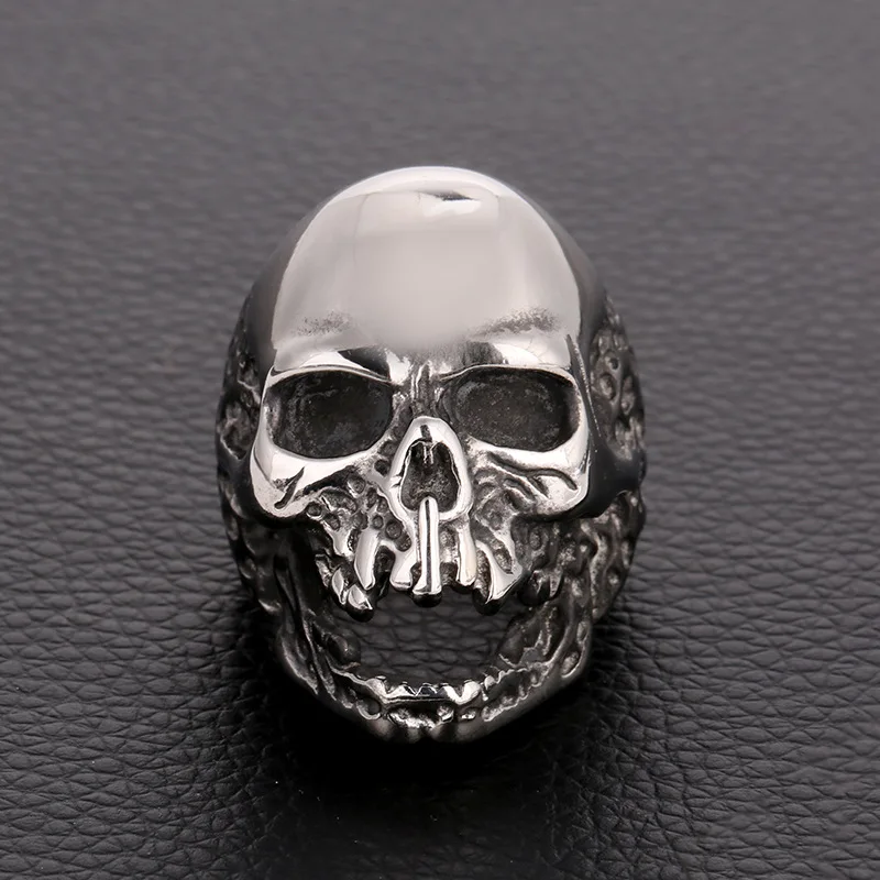 Модное мужское кольцо в европейском и американском стиле панк из титановой стали