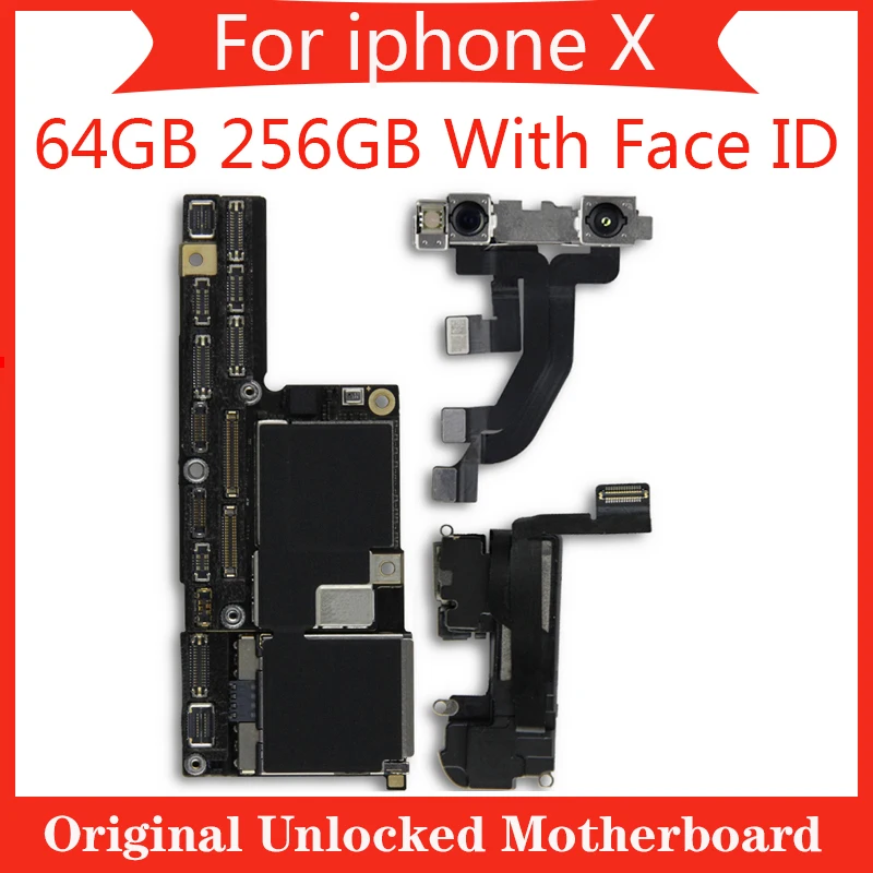 

Материнская плата для iphone X clean icloud 64 Гб 256 ГБ материнская плата для iphone X с/без face ID Полная Логическая плата для iphone X