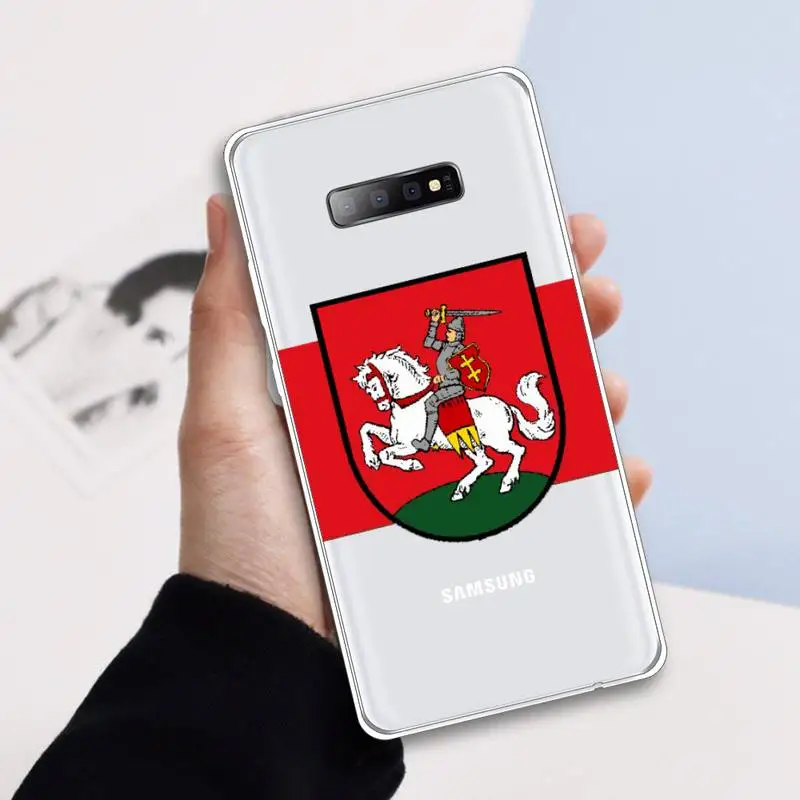 

Republic of Belarus National flag Phone Case Transparent For Samsung Galaxy A 71 21s S note 8 9 10 plus 20 ultra