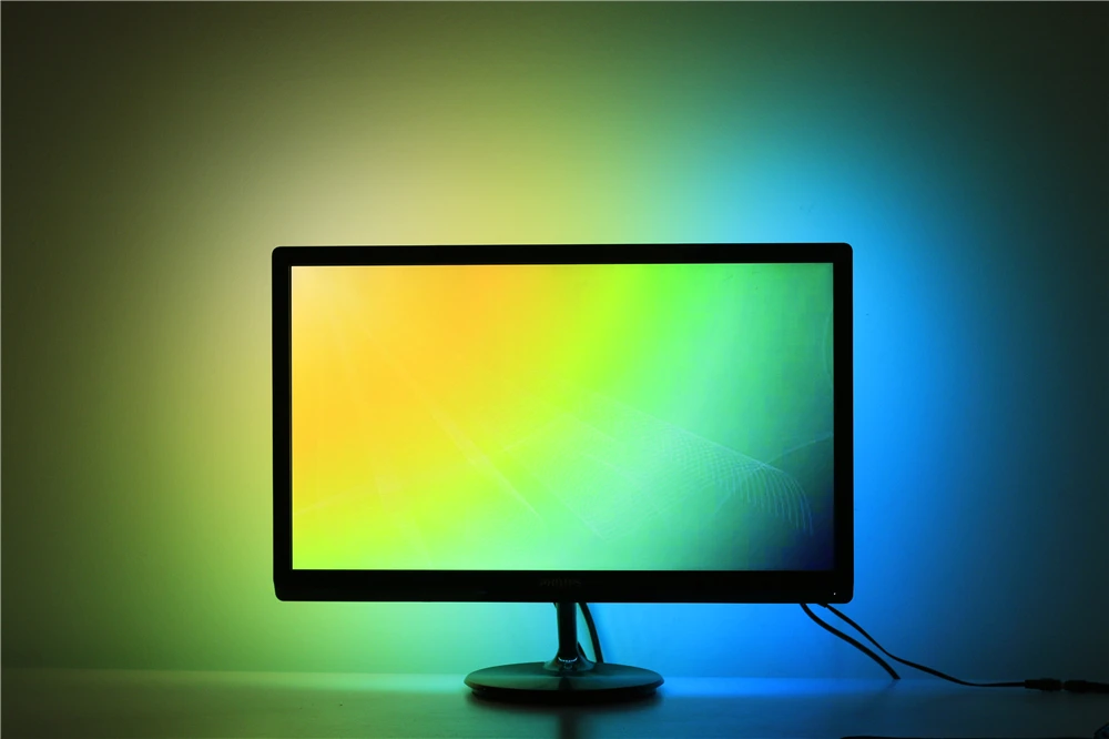 DIY Ambilight HD tv, настольный ПК, экран мечты, USB Светодиодная лента, набор HD ТВ, компьютерный монитор, подсветка WS2812B, Светодиодная лента, 1 м, 2 м, 3M, 4M, 5 м