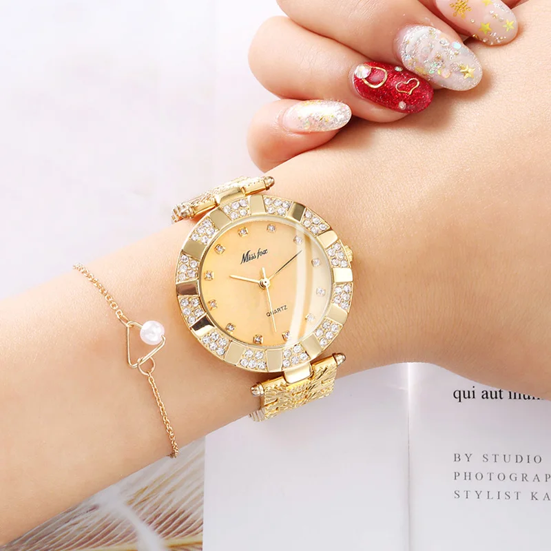 Женские часы MISSFOX с браслетом серебристые винтажные элегантные ювелирные