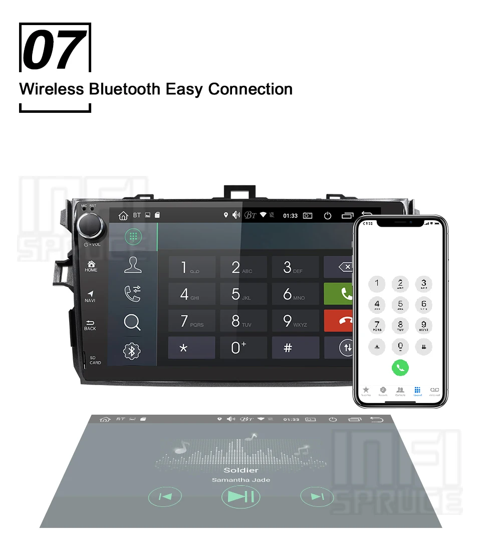 PX30 32G Android 9,0 автомобильный dvd-плеер для Toyota Corolla 9 дюймов 1024*600 экран автомобиля Радио Стерео gps навигация видео плеер
