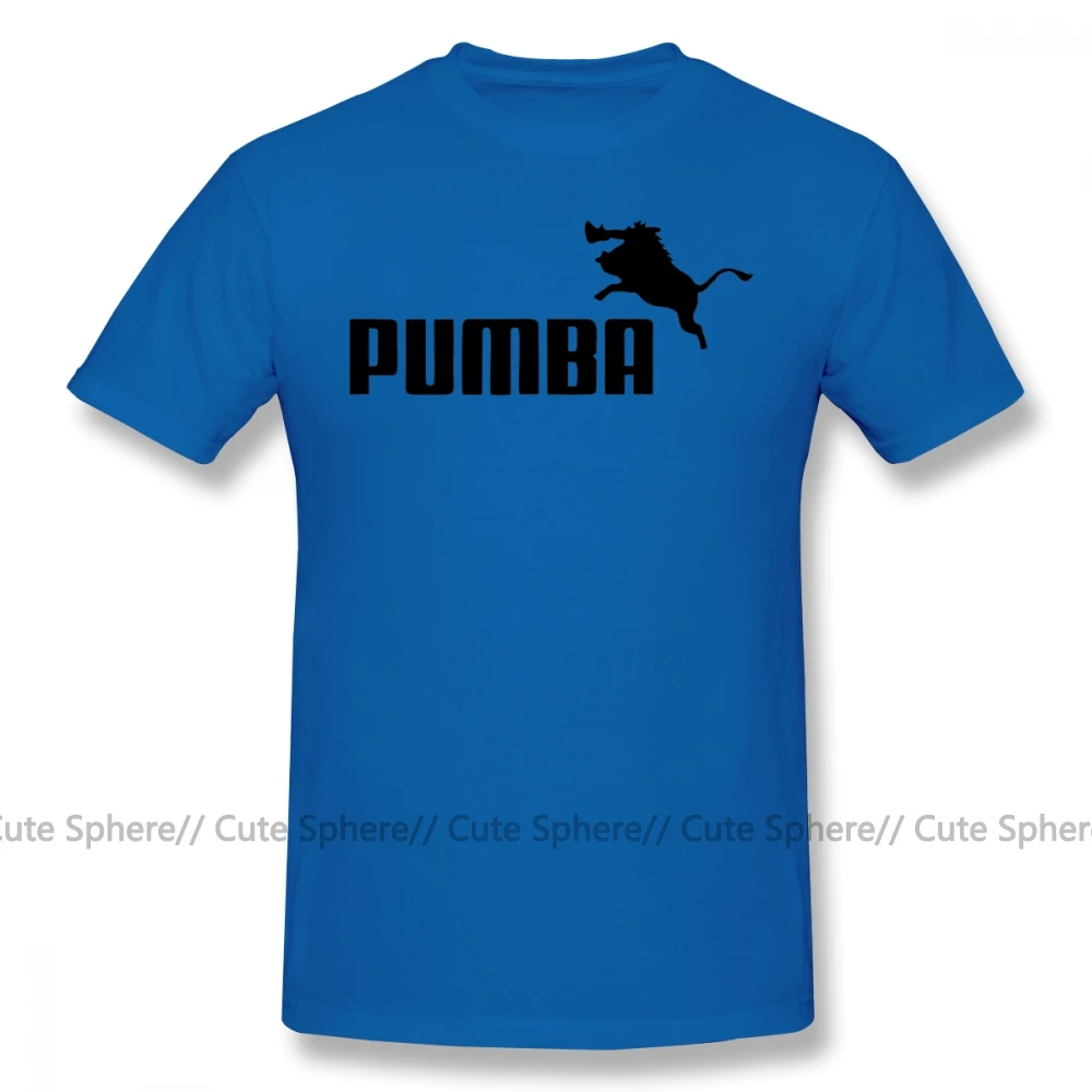 Футболка с логотипом Pumba, футболка с надписью Big Fun, футболка с коротким рукавом, Пляжная Мужская футболка с принтом, 100 хлопок - Цвет: Blue