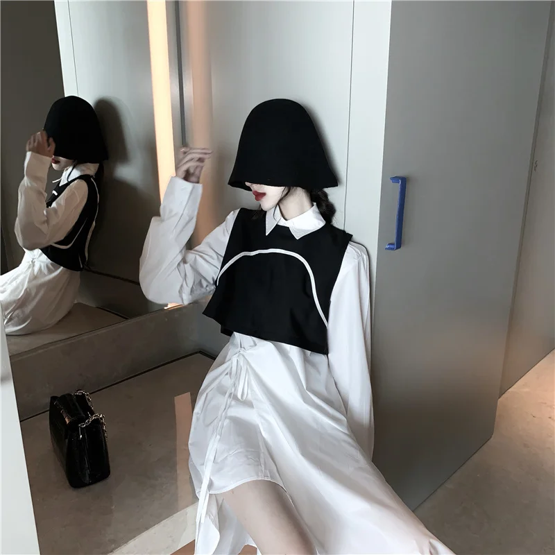 

Real Shot Fashion Short Temperamental Black Vest +