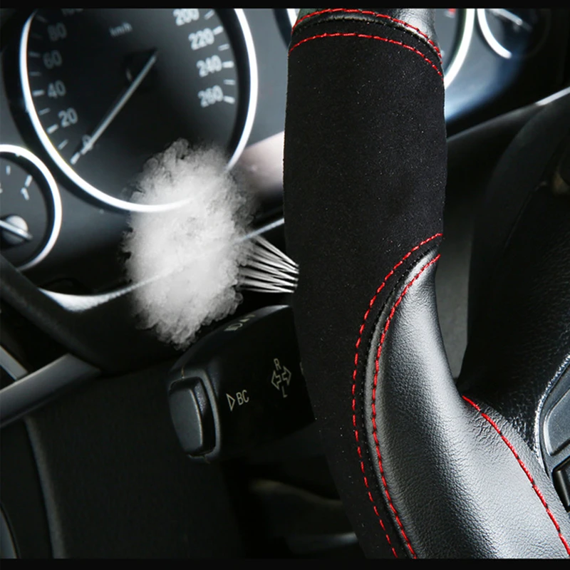 Замшевая модная спортивная ручная оплетка на рулевом колесе четыре сезона