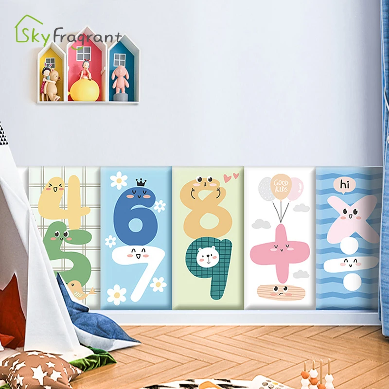 Самоклеящиеся 3D Мягкие настенные наклейки для детской комнаты настенное