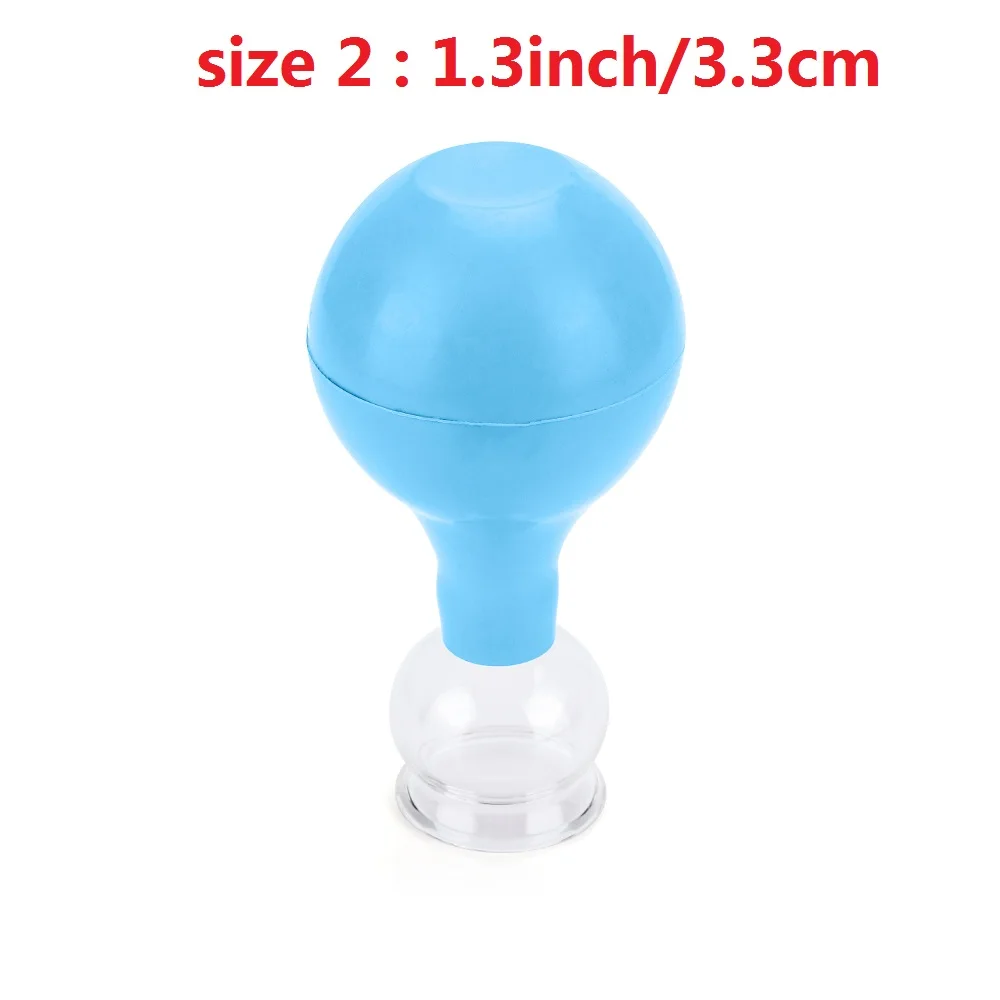 Blue 2 1 шт./5 шт. вакуумные банки для массажа тела, медицинские резиновые насадки, стеклянные банки, антицеллюлитные чашки для массажа тела, инструменты для ухода за здоровьем - Цвет: Blue 2