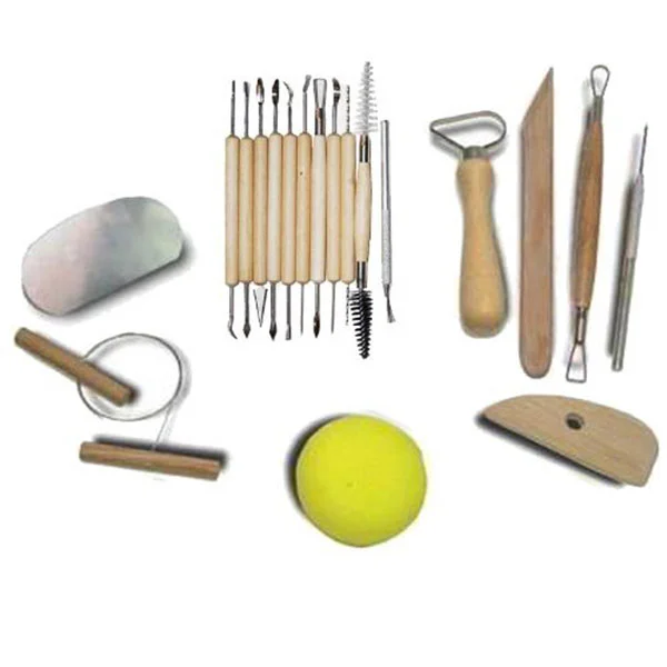 

19pcs Pottery Clay Modeling Sculpture Carving Tool Set