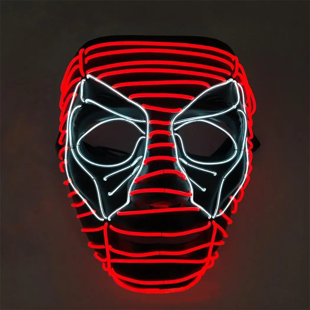 Светящиеся Вечерние Маски светодиодный светящийся в темноте Хэллоуин вечерние