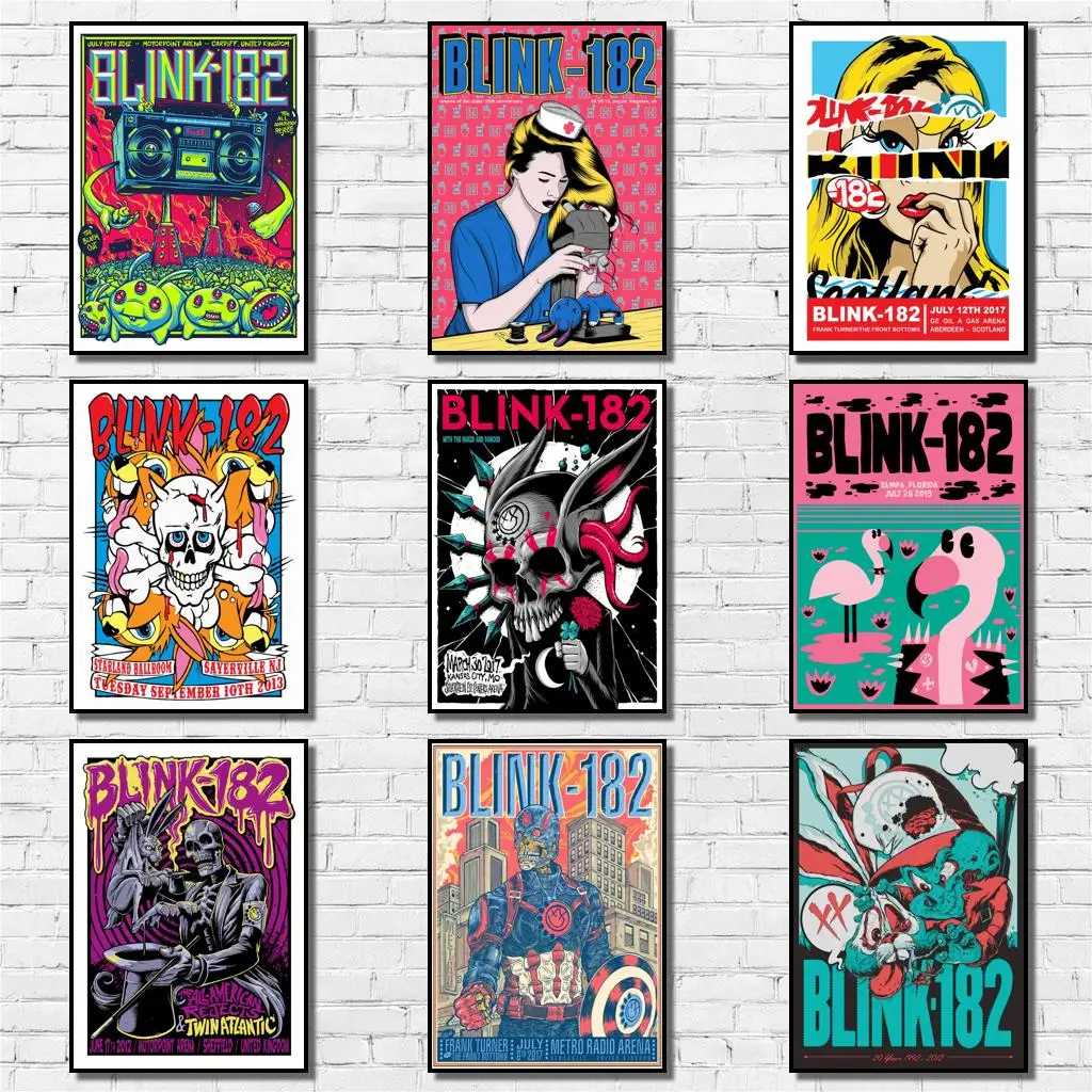 

29 рисунков Blink-182, комикс, белая бумага, плакат, альтернативная Абстрактная живопись, семейная картина для кафе, бара